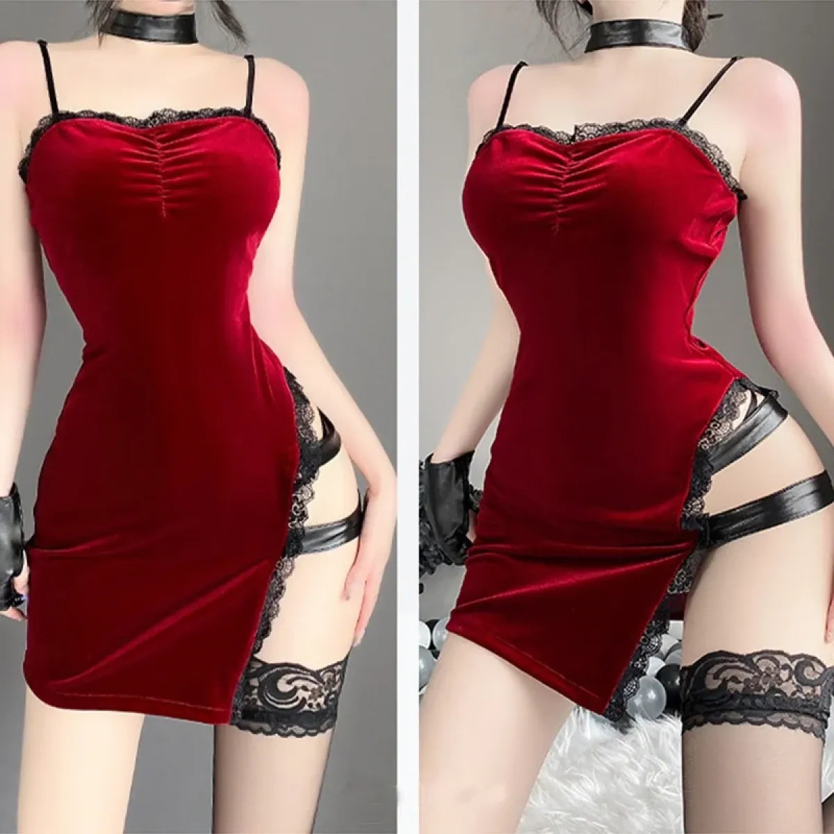 Ada Wong Resident Evil Cosplay Red Dress â€?Lace Cheongsam