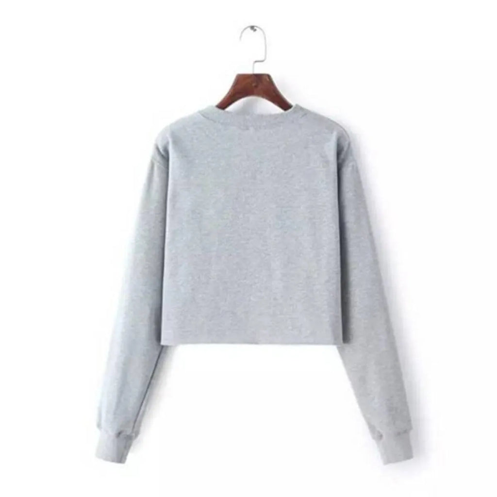 Alien Fleece Crop Top Sweater