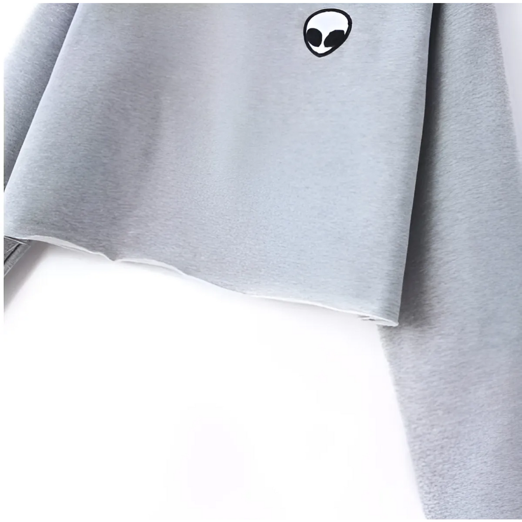 Alien Fleece Crop Top Sweater
