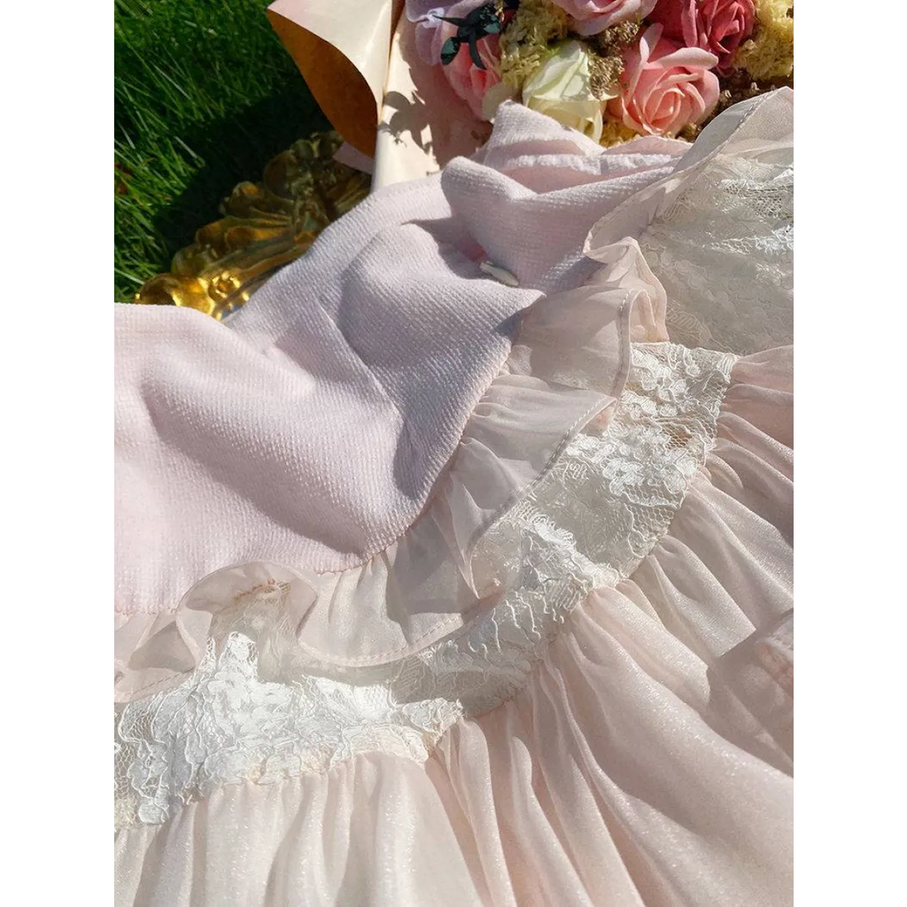 Angelic Lace Ruffle Mini Skirt