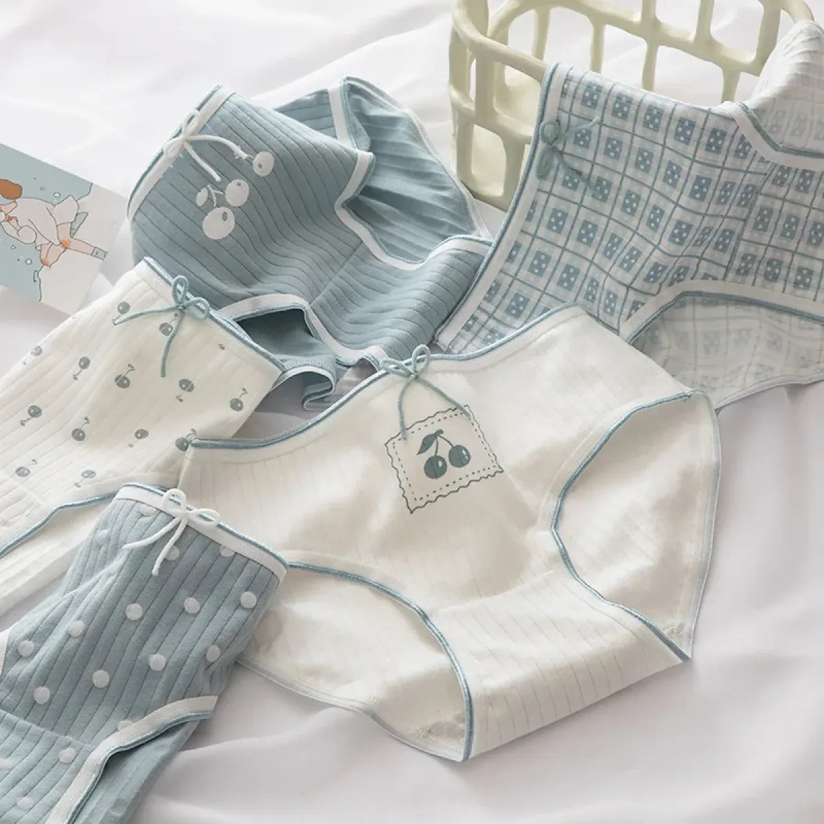 5-Pack Cotton Panties for Women - Plus Size Cute Soft Briefs Sexy Lingerie