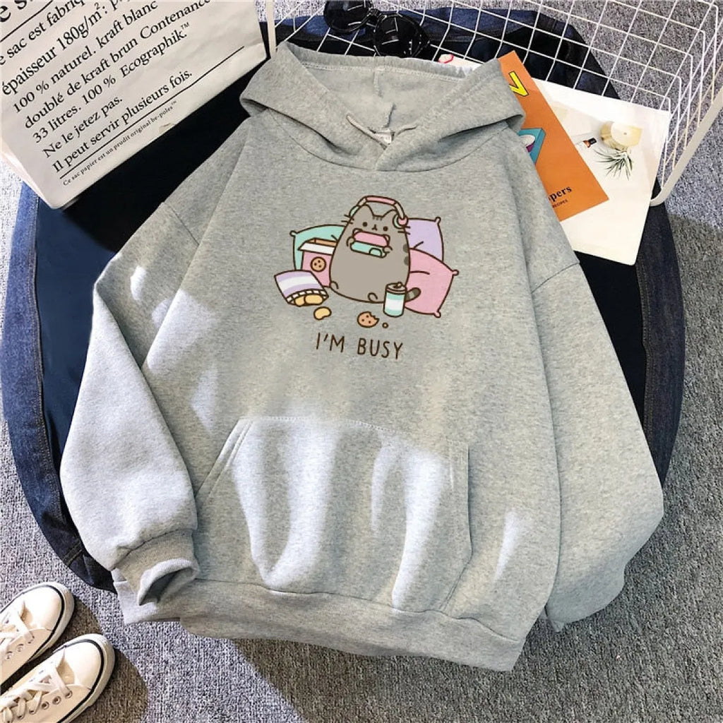 "I'm Busy" Gaming Cat Hoodie