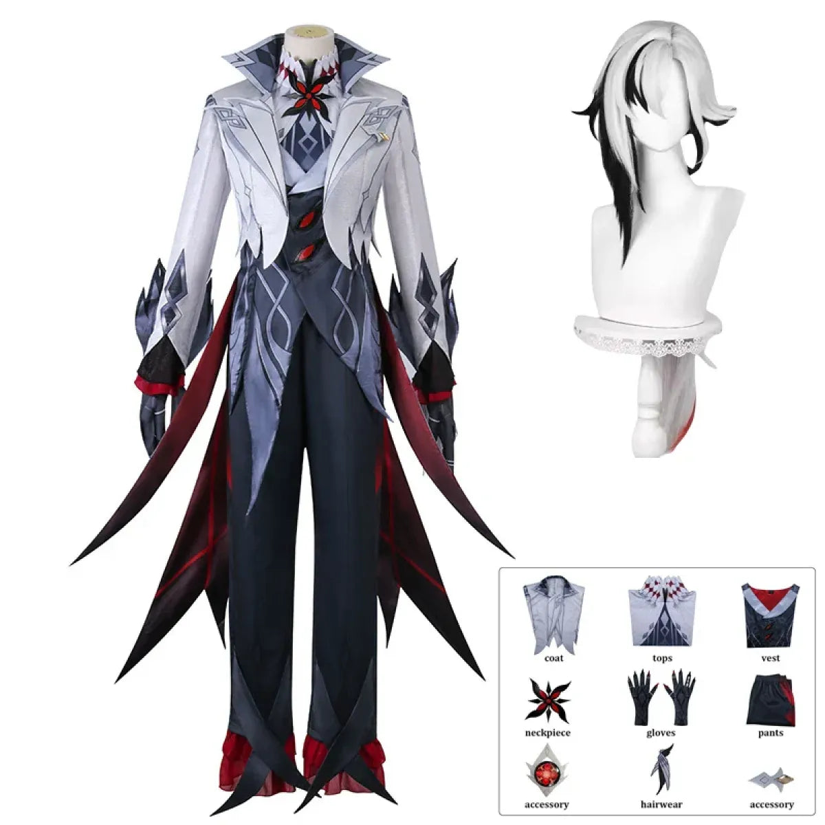 Arlecchino Genshin Impact Cosplay Costume Set