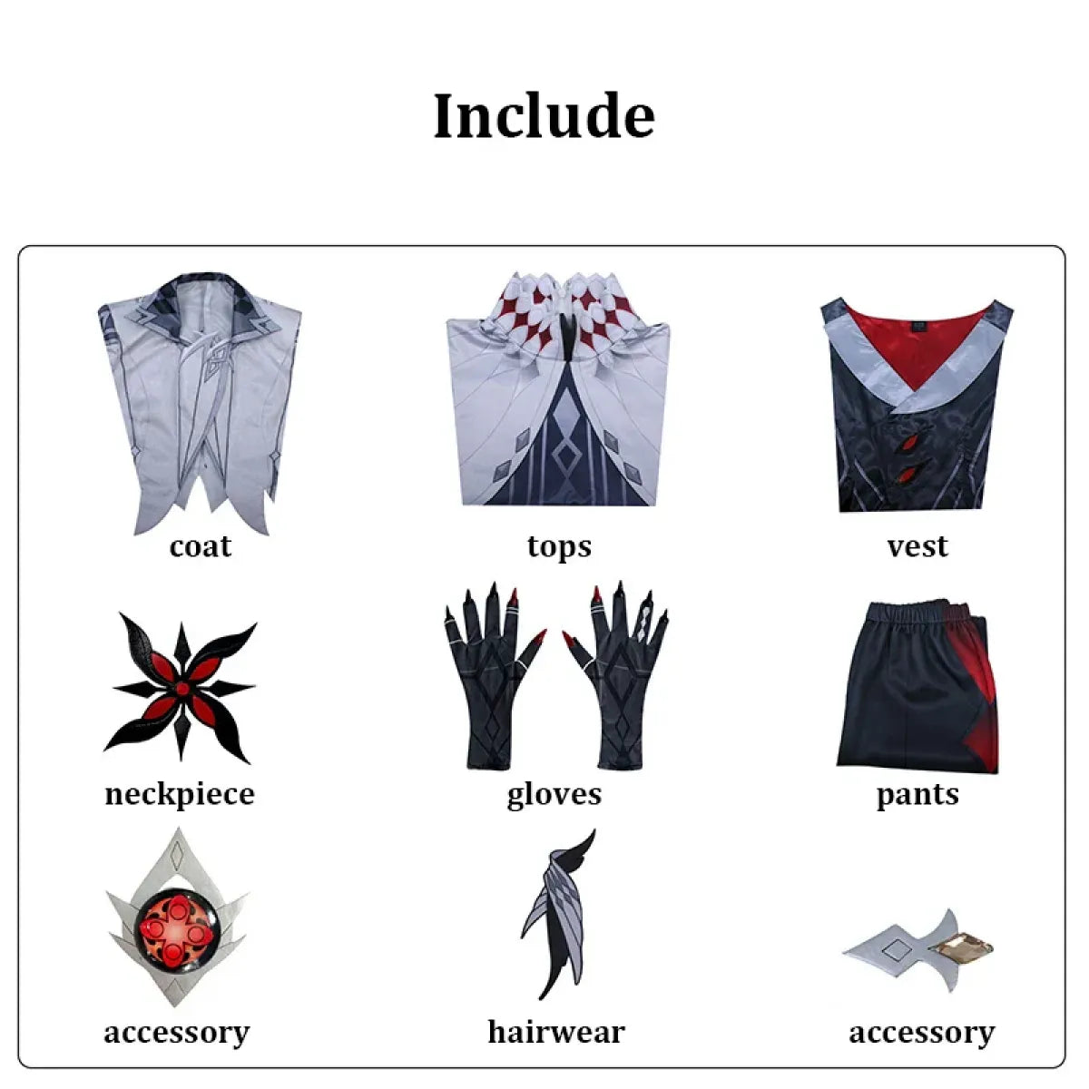 Arlecchino Genshin Impact Cosplay Costume Set