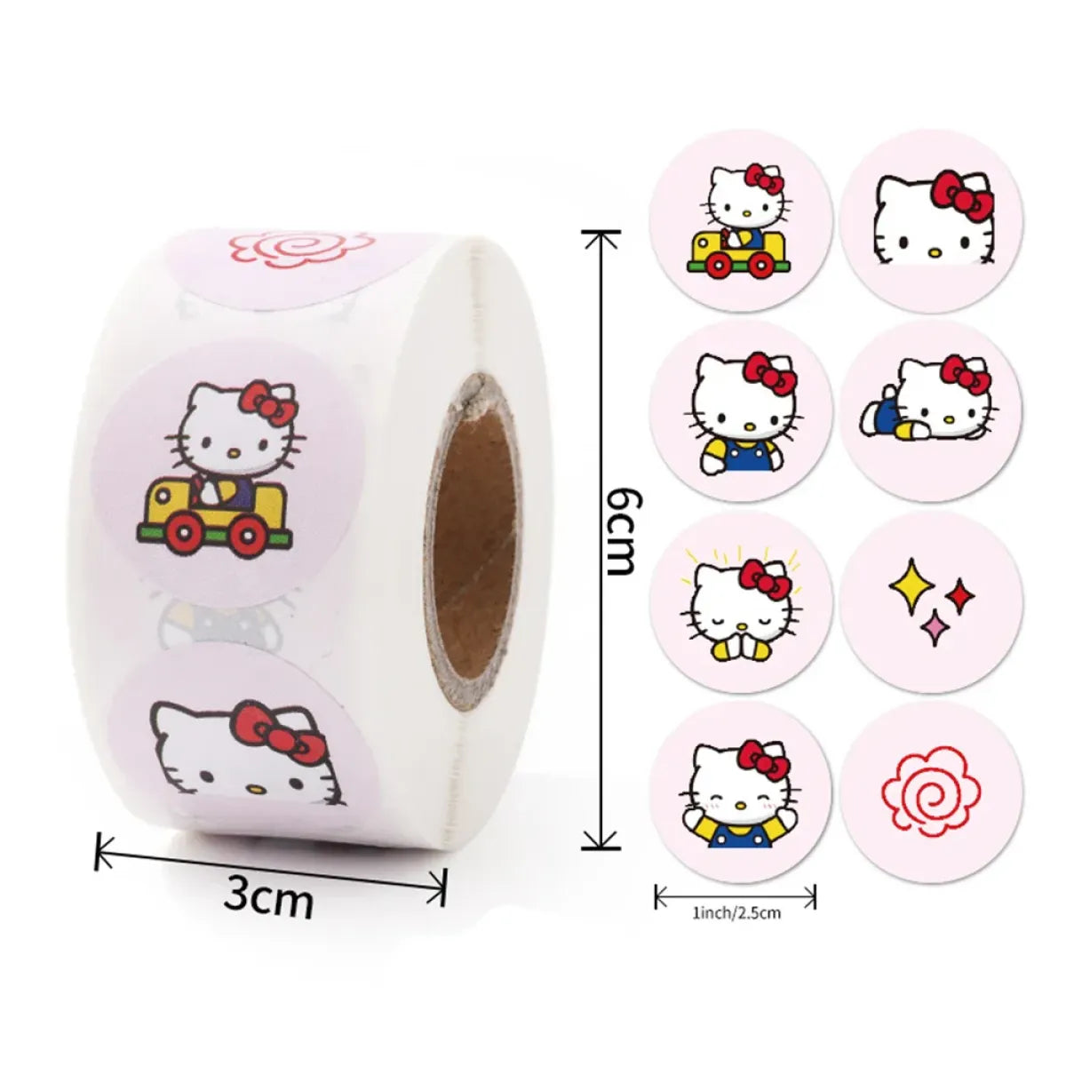 500PCS Cute Kuromi, Pochacco, My Melody Cartoon Stickers