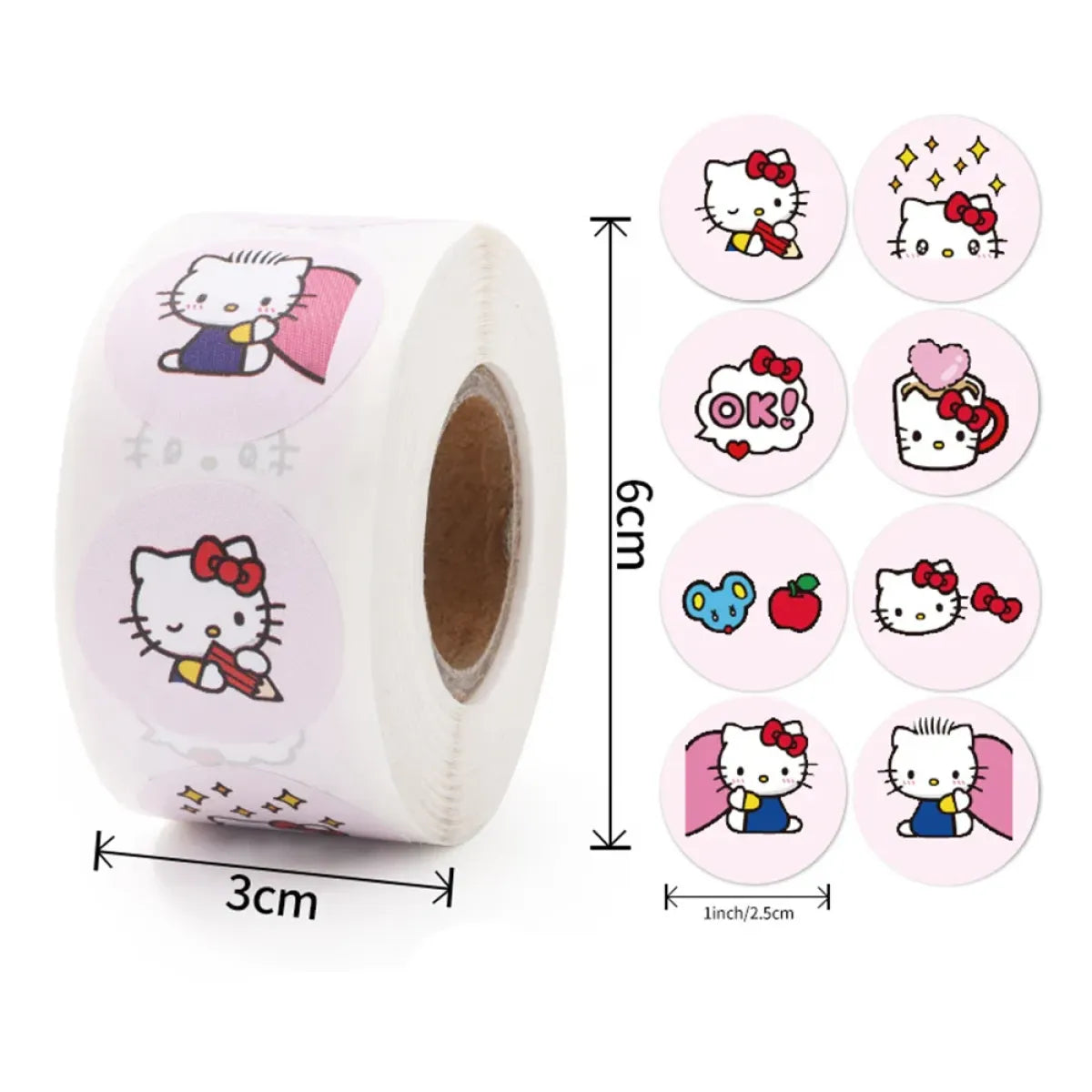 500PCS Cute Kuromi, Pochacco, My Melody Cartoon Stickers