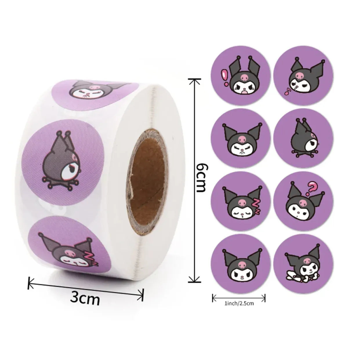 500PCS Cute Kuromi, Pochacco, My Melody Cartoon Stickers