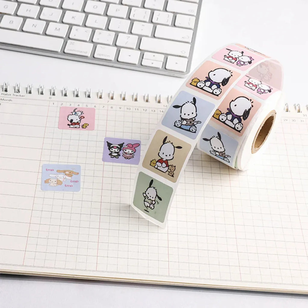 500PCS Cute Kuromi, Pochacco, My Melody Cartoon Stickers