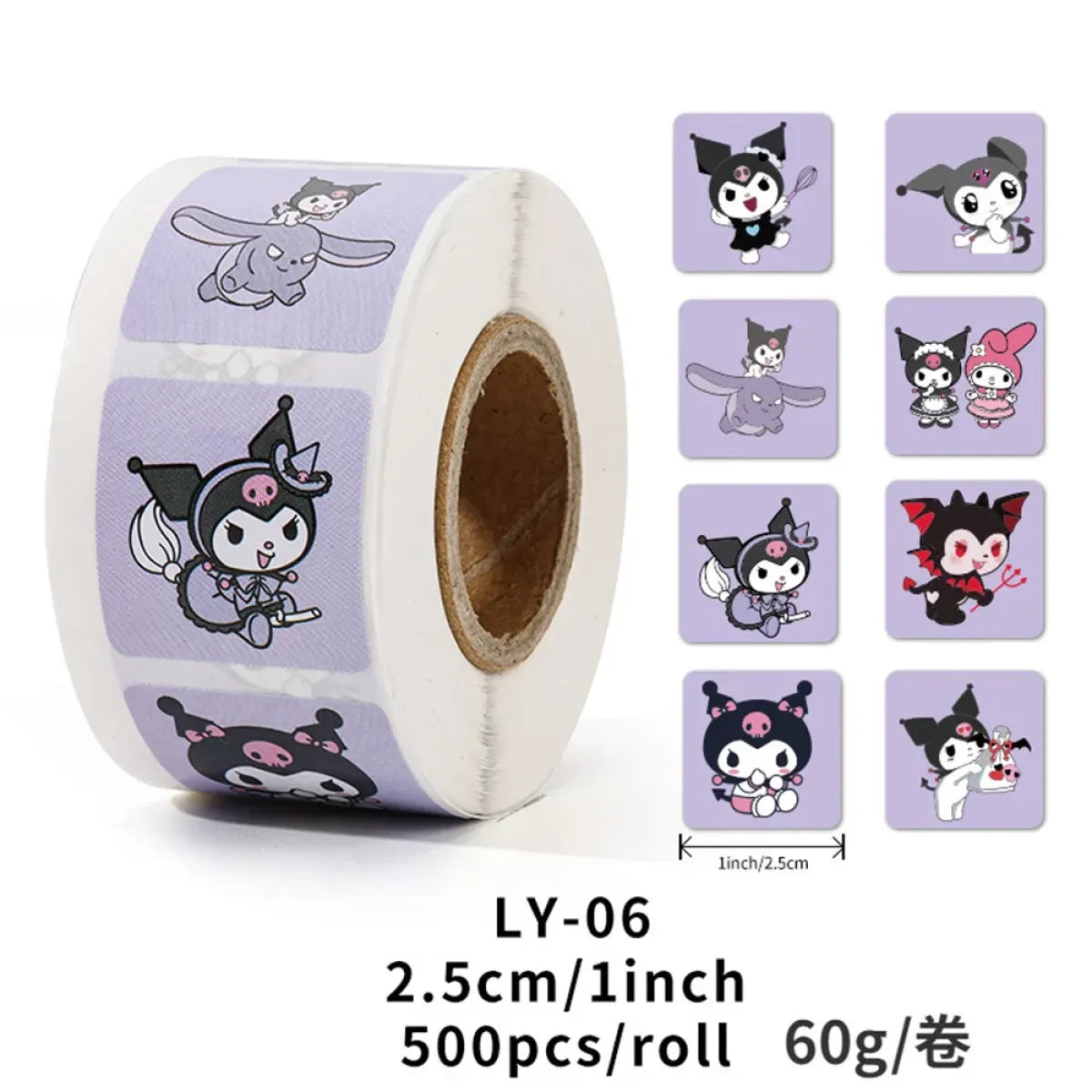 500PCS Cute Kuromi, Pochacco, My Melody Cartoon Stickers