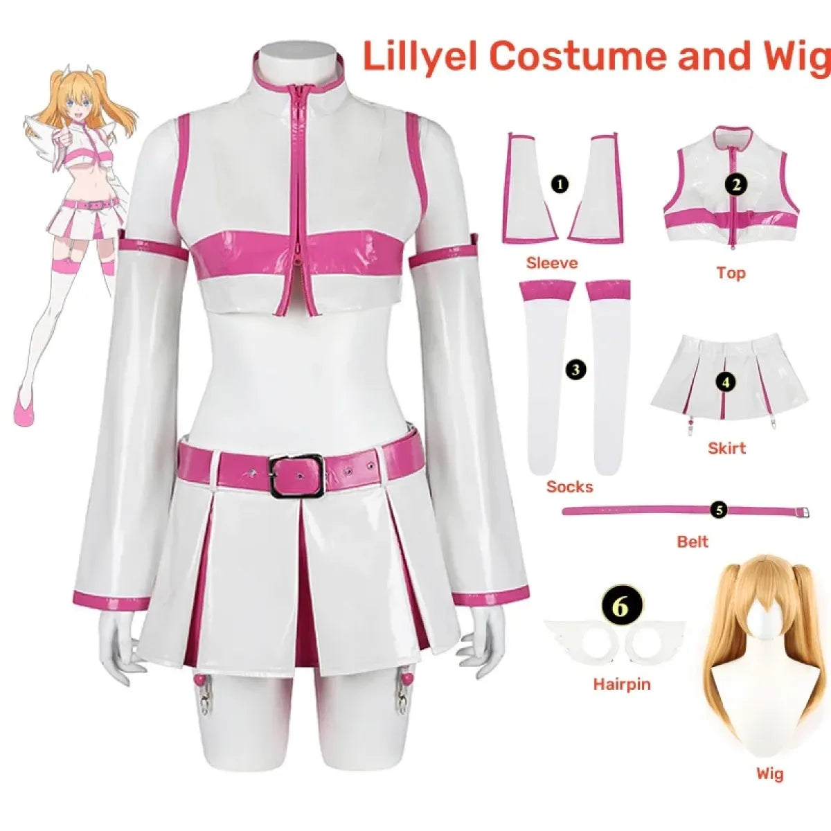 2.5D Seduction Lilysa Amano Cosplay Costume â€?Full Set with Wig