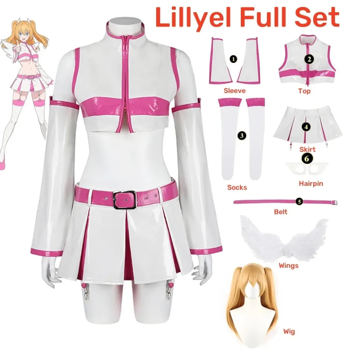 2.5D Seduction Lilysa Amano Cosplay Costume â€?Full Set with Wig
