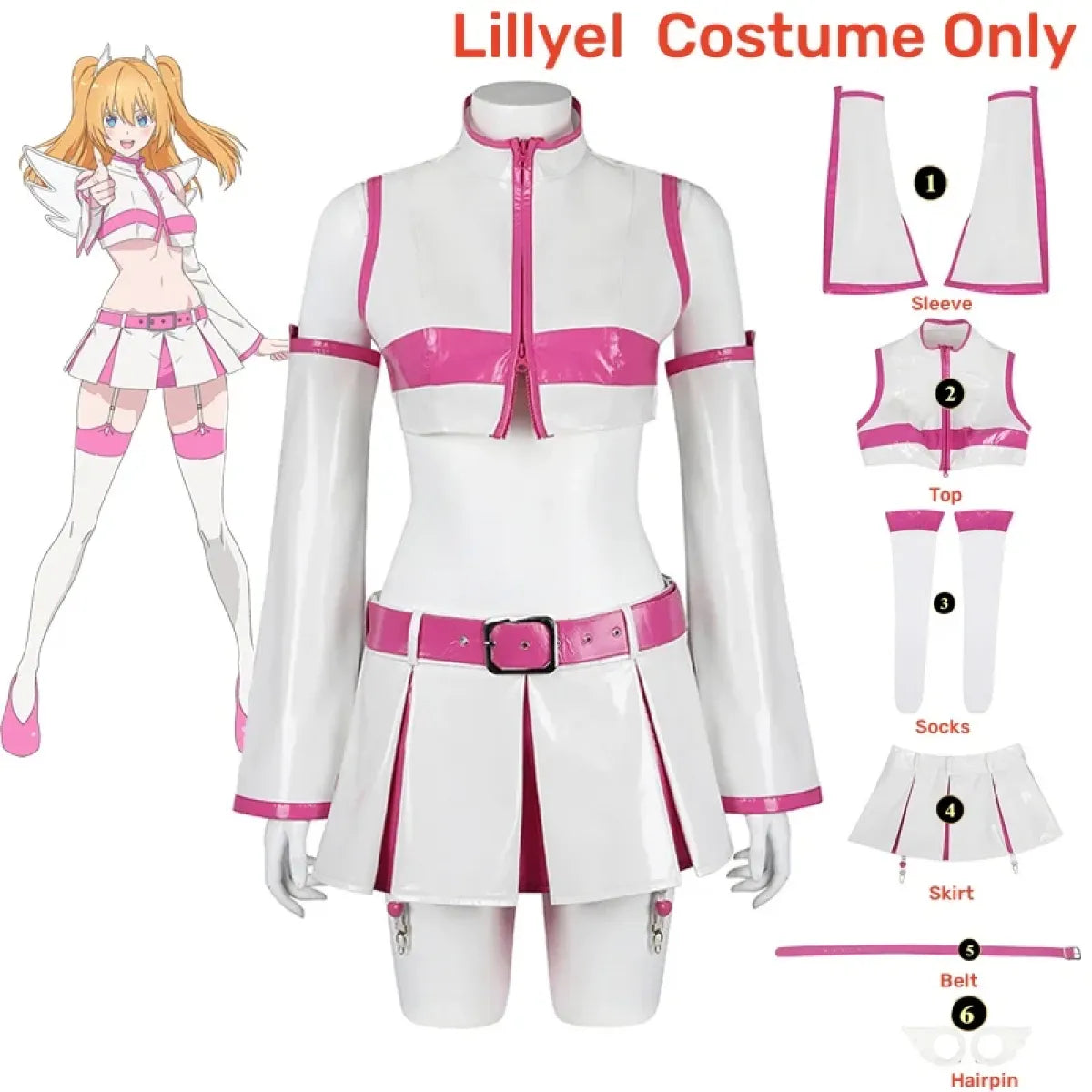 2.5D Seduction Lilysa Amano Cosplay Costume â€?Full Set with Wig