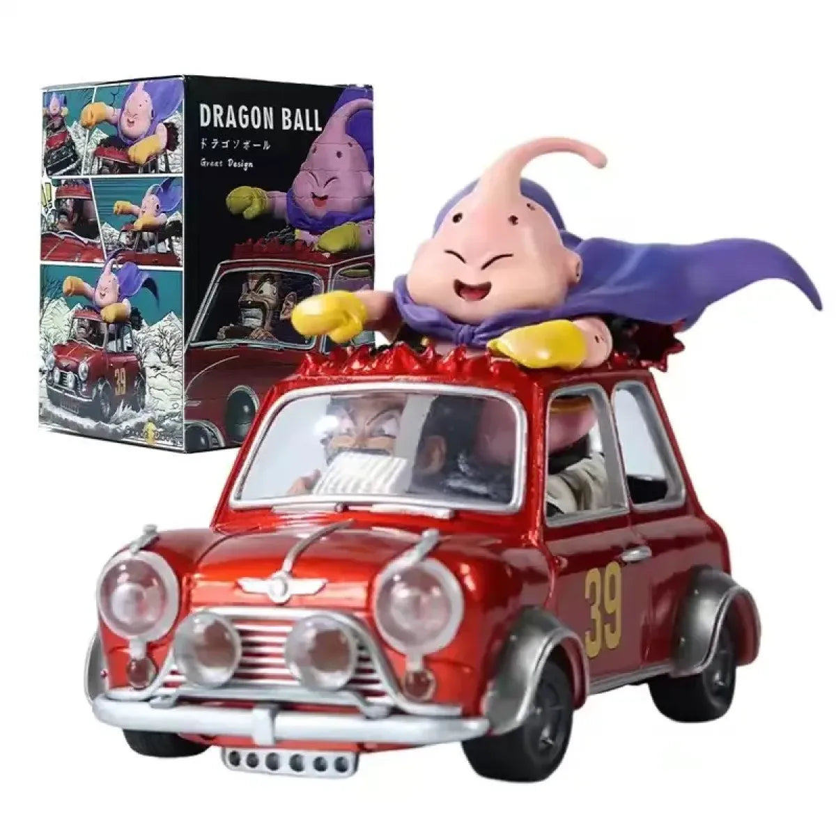 14cm Fat Buu with Mr. Satan Car Figure
