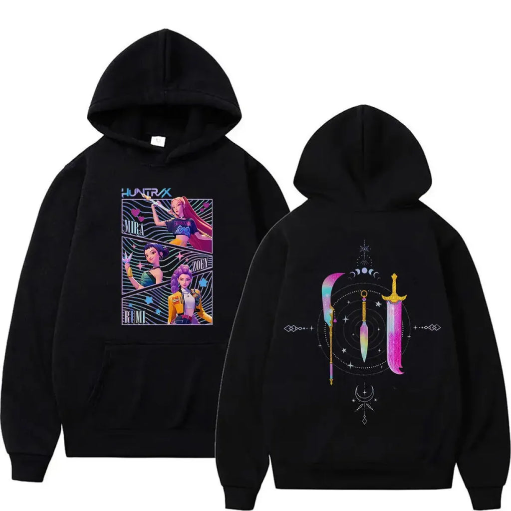 Anime Demon Hunters KPop Graphic Hoodie