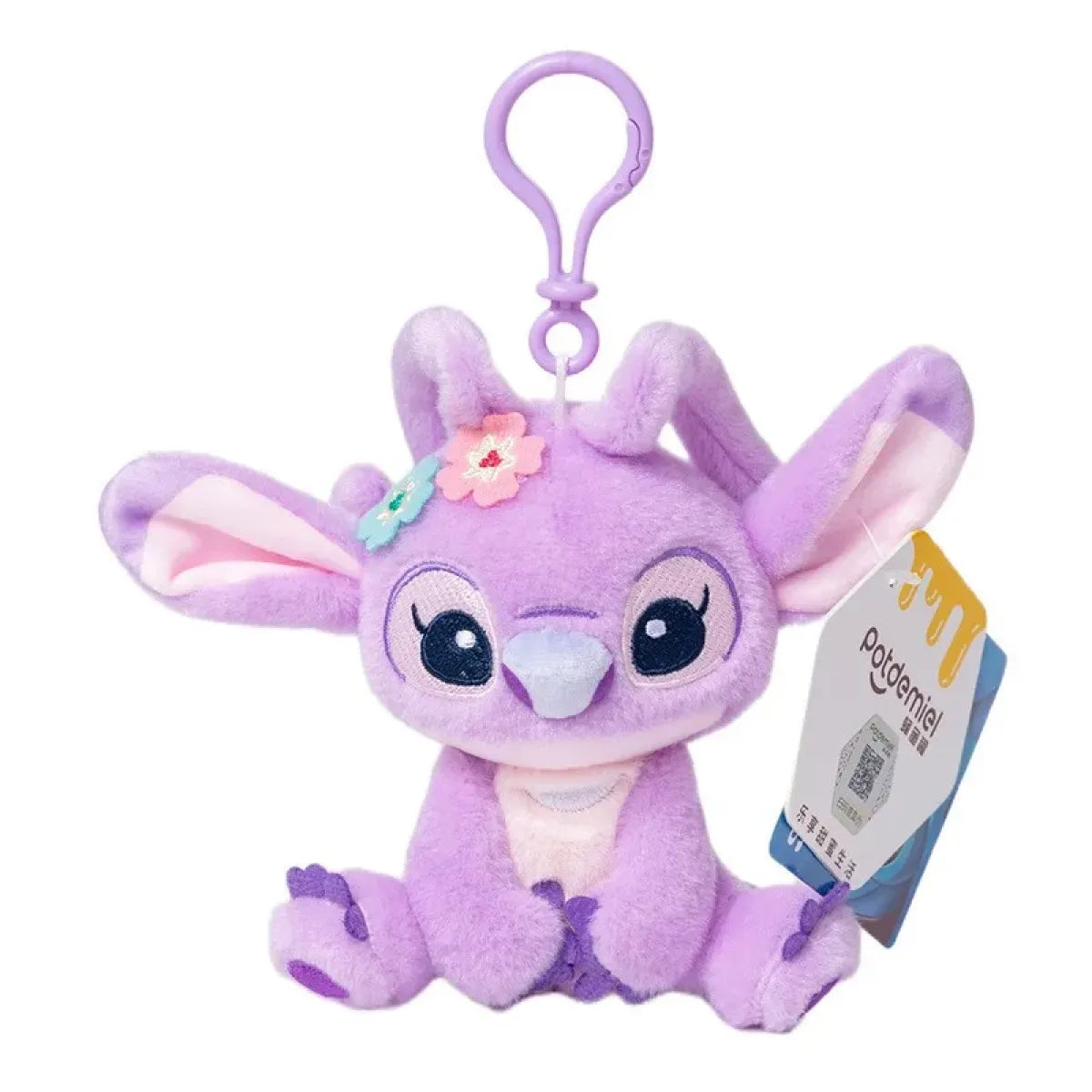 12cm Kawaii Stitch Plush Keychain â€?Blue & Purple Bag Charm Accessory