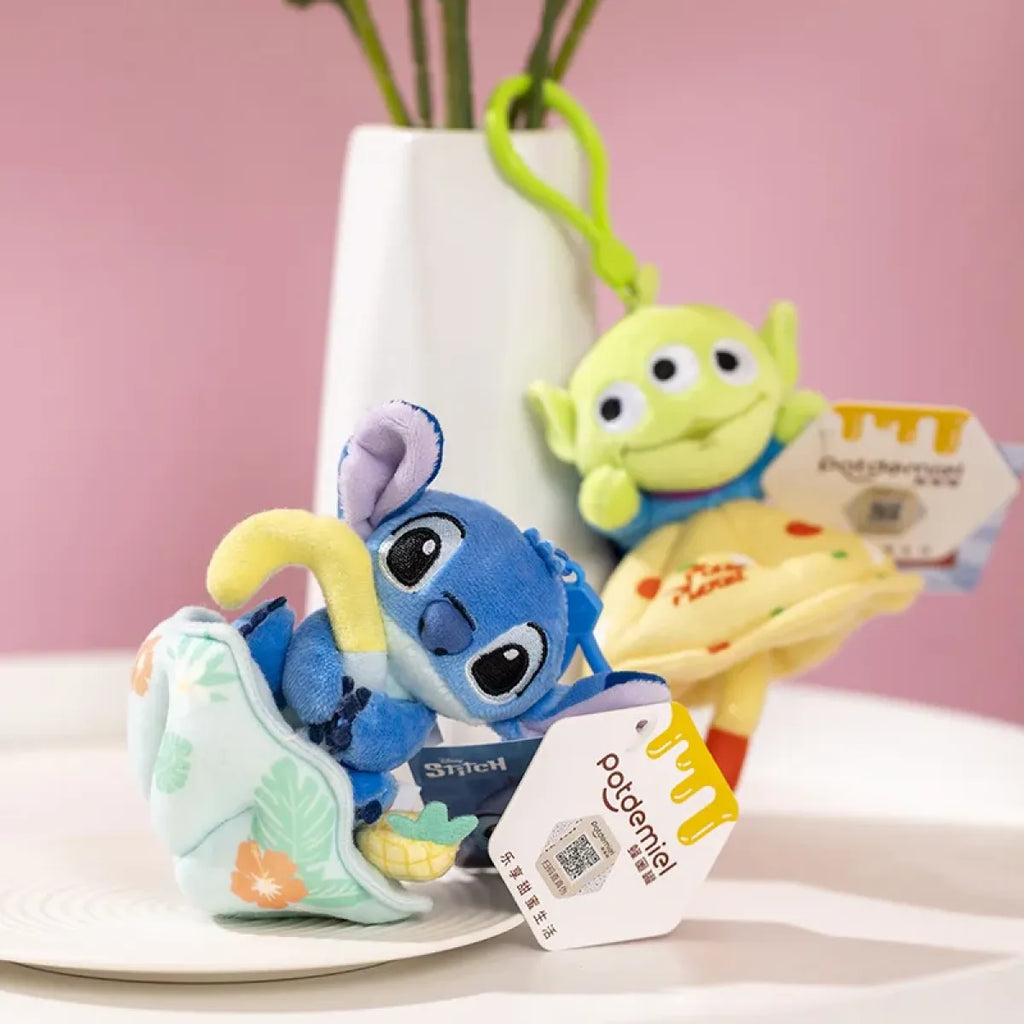 12cm Kawaii Stitch Plush Keychain â€?Blue & Purple Bag Charm Accessory