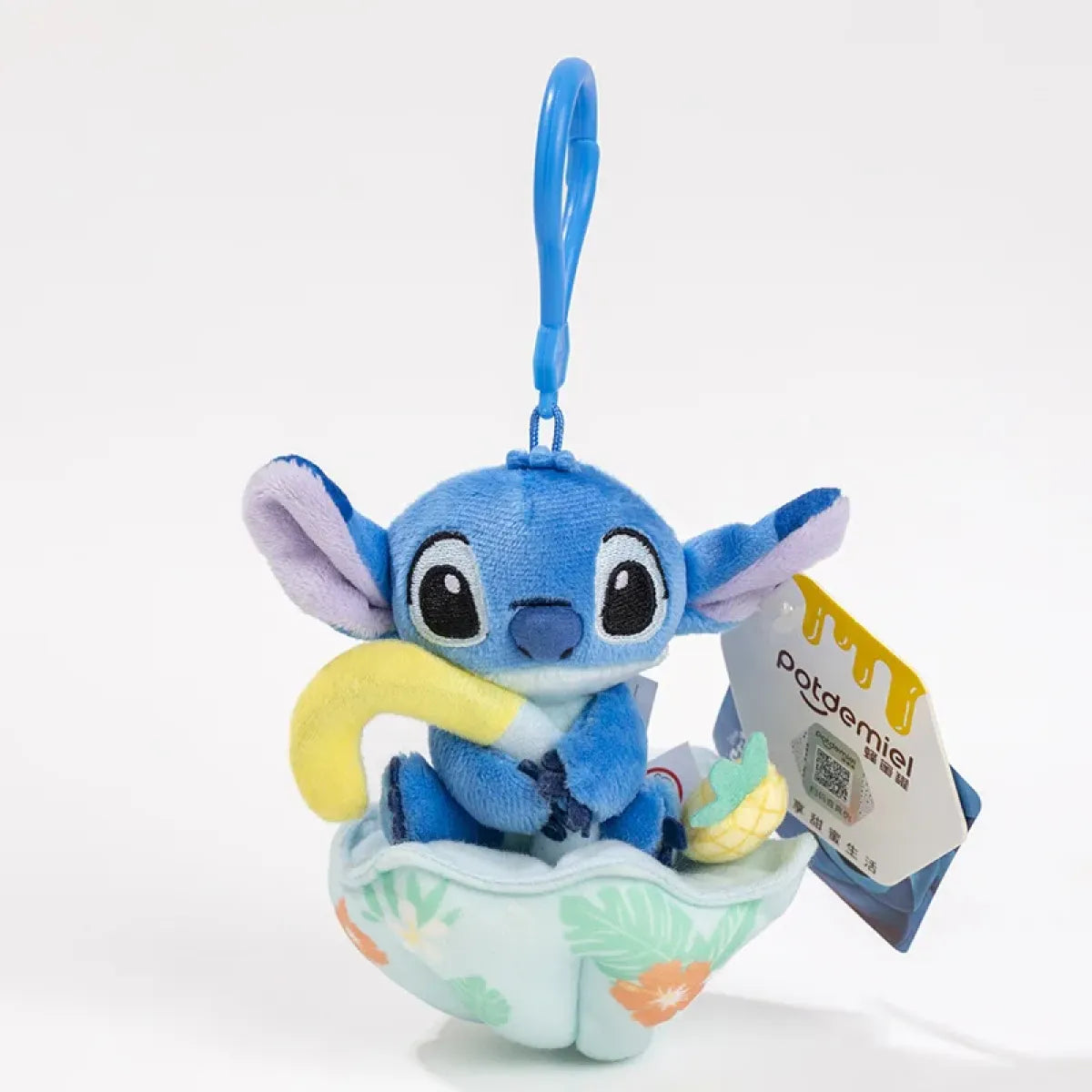 12cm Kawaii Stitch Plush Keychain â€?Blue & Purple Bag Charm Accessory