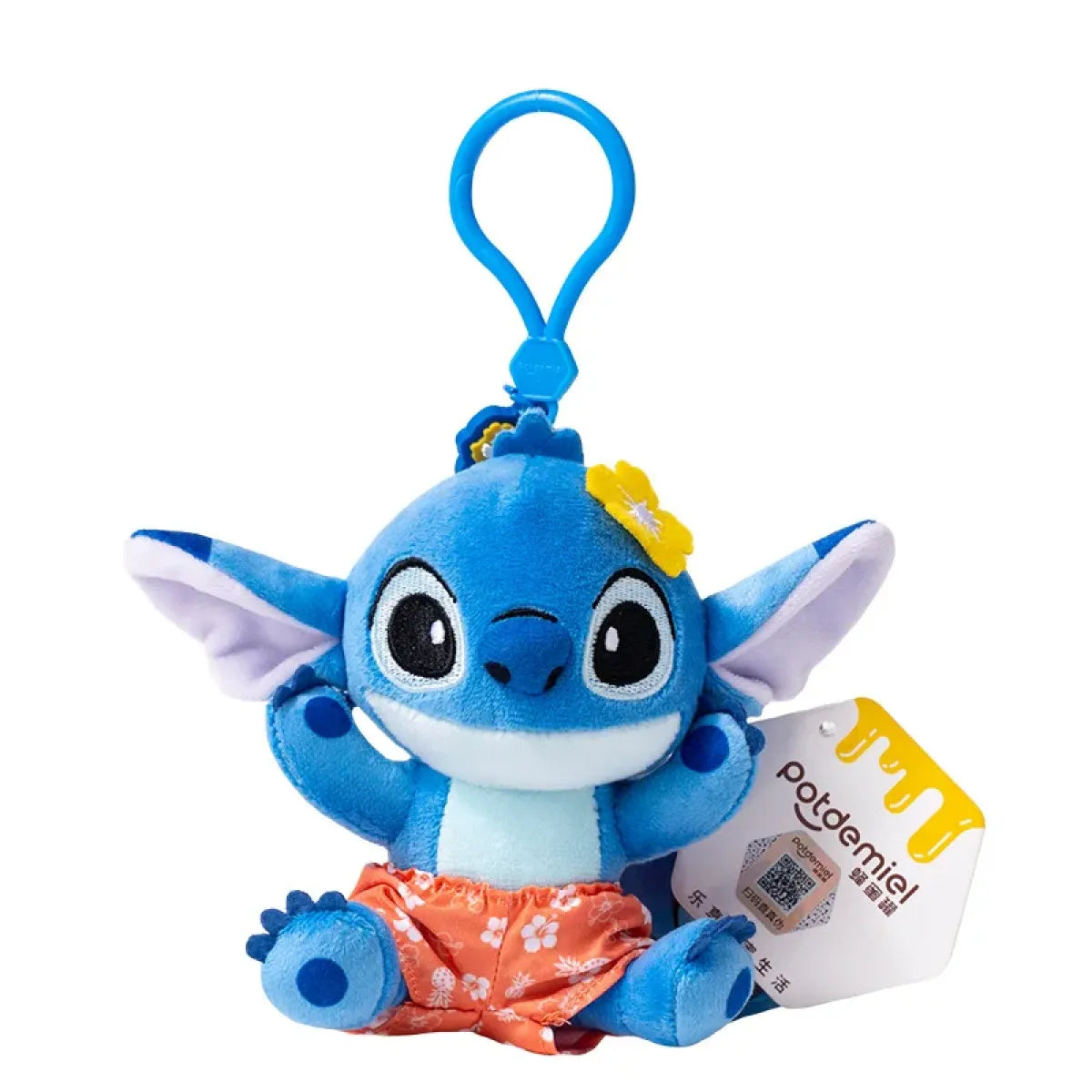 12cm Kawaii Stitch Plush Keychain â€?Blue & Purple Bag Charm Accessory