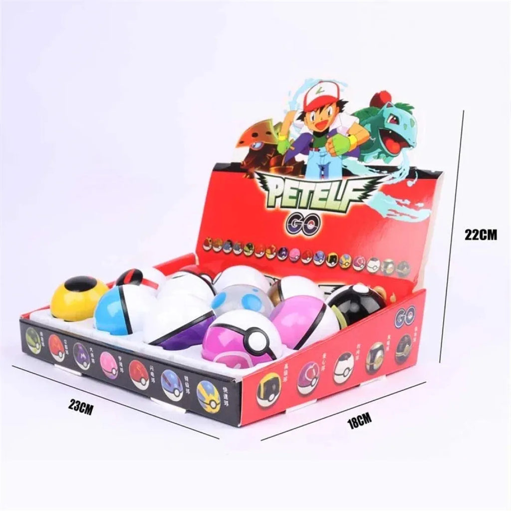 12-Piece Pocket Monster Pokeball Figure Set