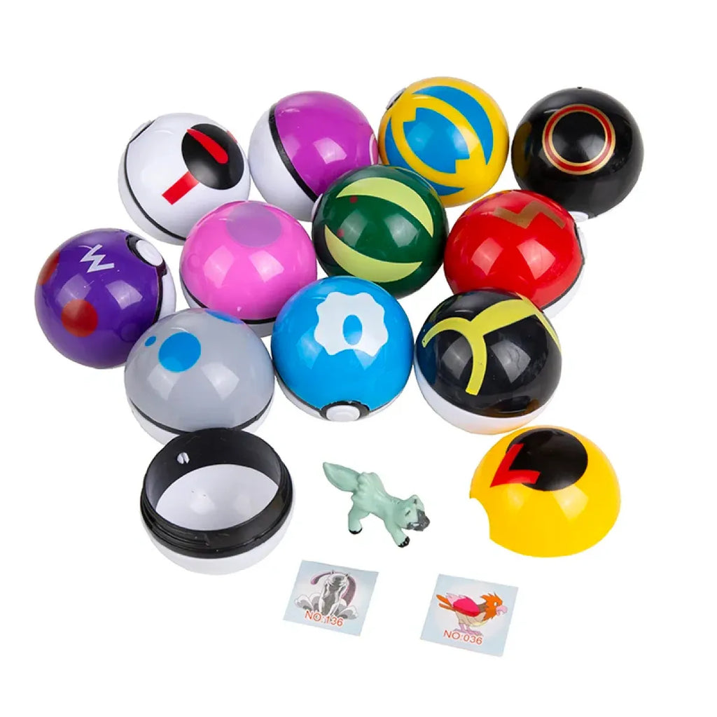 12-Piece Poké Ball & Mini Figure Capsule Set
