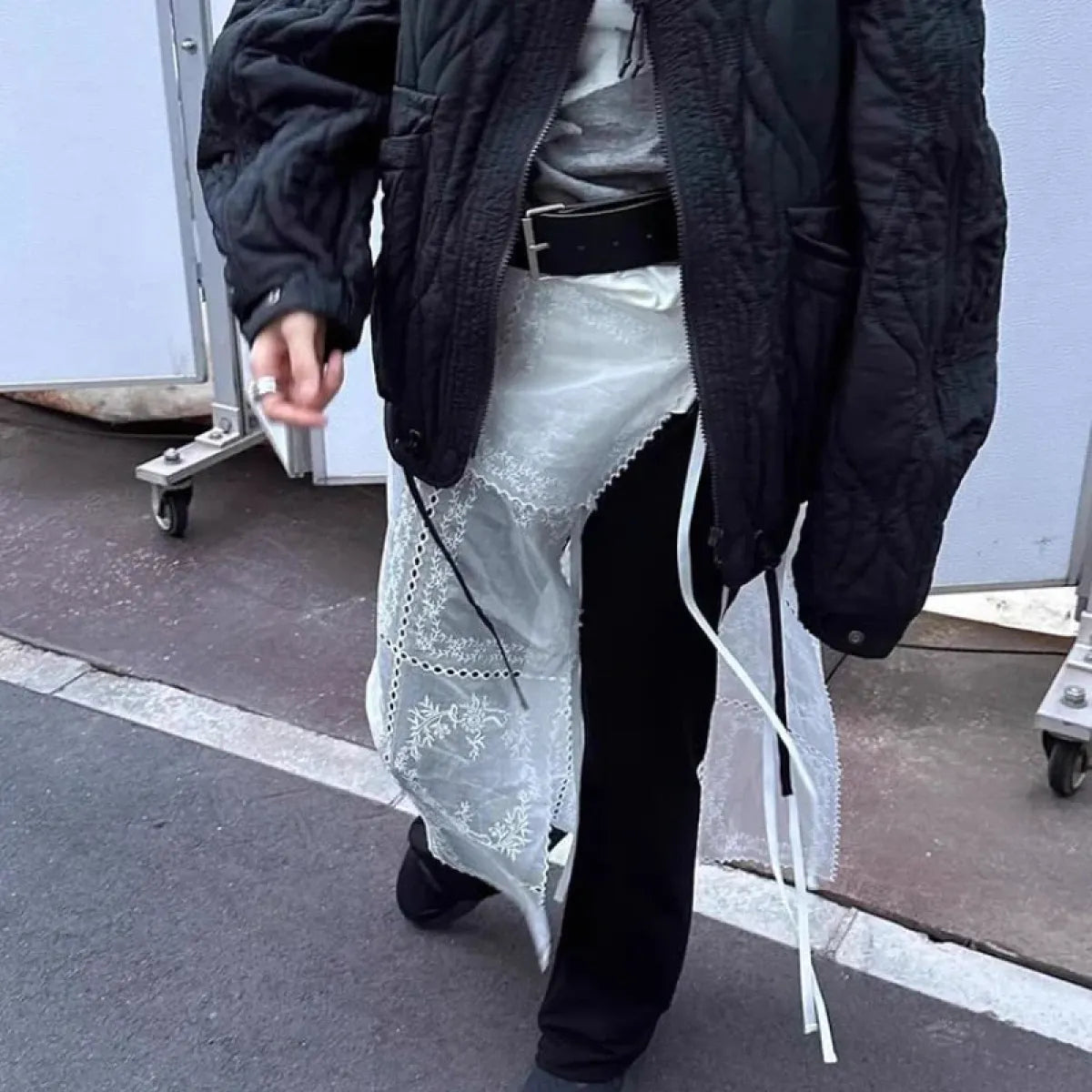 Asymmetrical Harajuku Lace Layer Skirt