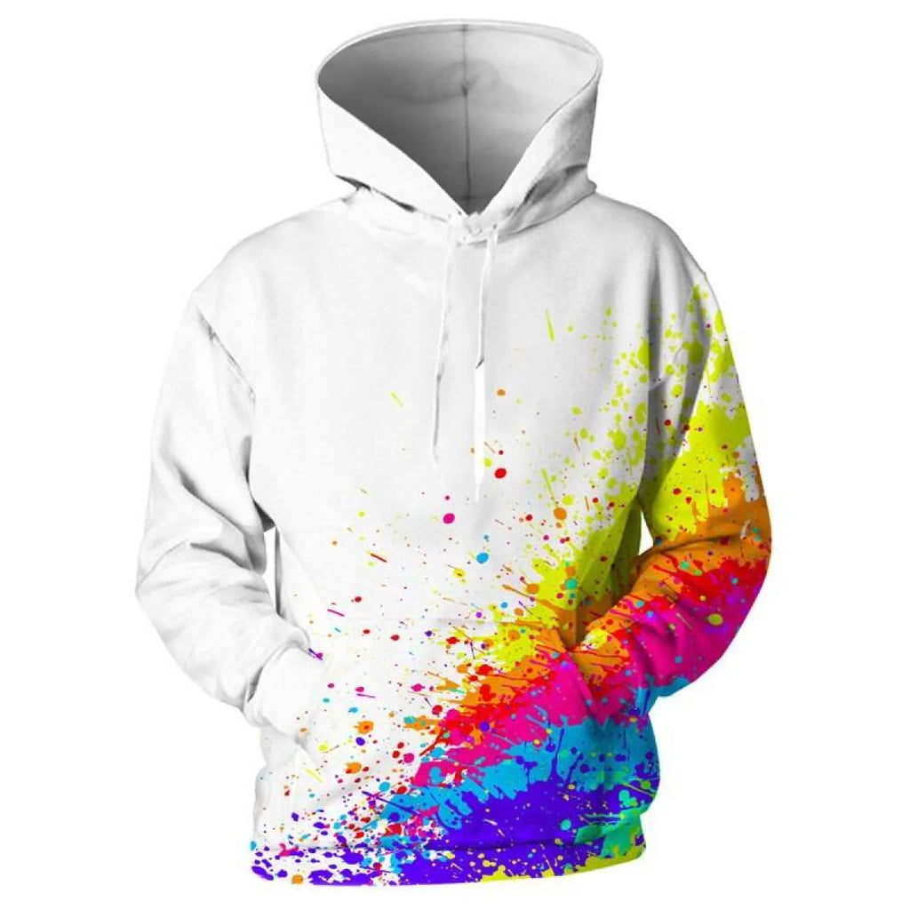 3D Spray Paint Printed Hoodie