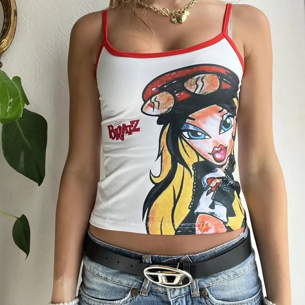 Anime Print Tank Top: Vintage Harajuku Streetwear